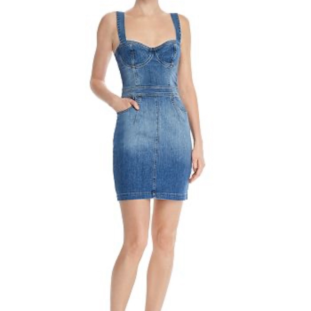 Guess Gia Denim bustier mini dress - Picture 3 of 5
